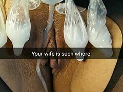 बड़े स्तन वाली पत्नी अपनी गांड चुदवाती है जबकि पति देखता है - ककोल्ड कैप्शन - मिल्की मारी