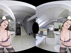 Experience the ultimate virtual reality with the stunning brunette mom Caroline Ardolino