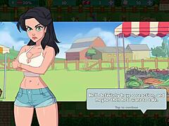 MILFs animées et filles de campagne aux gros culs dans un jeu hentai rousse