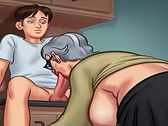 Hentai game with mature milf and boy in uncensored animation