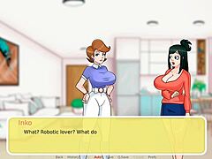 Friendly milf next door in animated erotic game