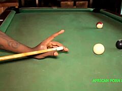 Pool table challenge leads to assfucking and public sex