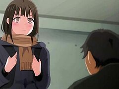 Anime fille devient coquine dans les toilettes publiques