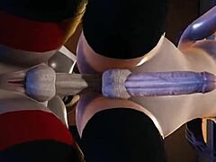 Neuvěřitelný futanari trojka s Violet a Helen Parr - 3D porno