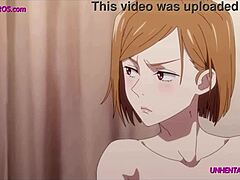 MILF rossa con tette grosse prende un grosso cazzo in questo anime hentai