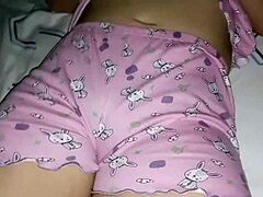 Mexican MILF's Squirting Show in the Dark