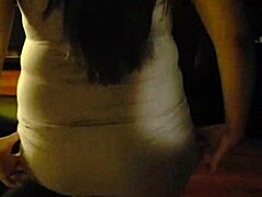 Big booty Latina wife flaunts her panties