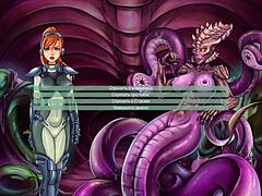 La salope mature Sarah Kerrigan affronte plusieurs monstres dans un jeu hardcore