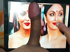 Video HD di una sborrata di un grosso cazzo su Aishwarya Rai
